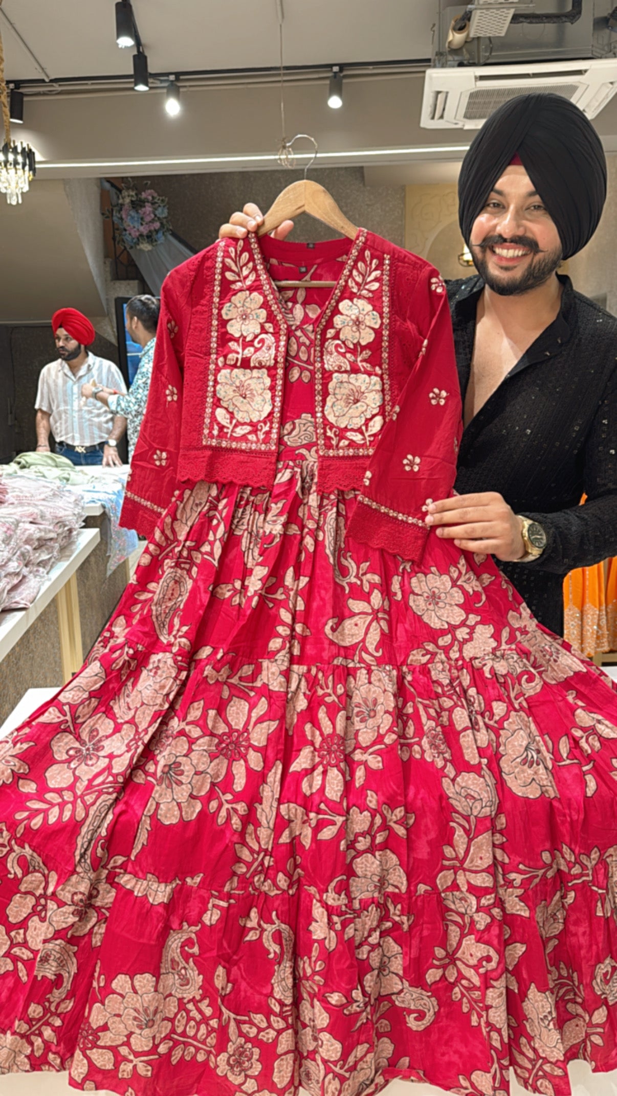 Anaari Pure cotton Indowestern Dress With Stylish embroidered jacket