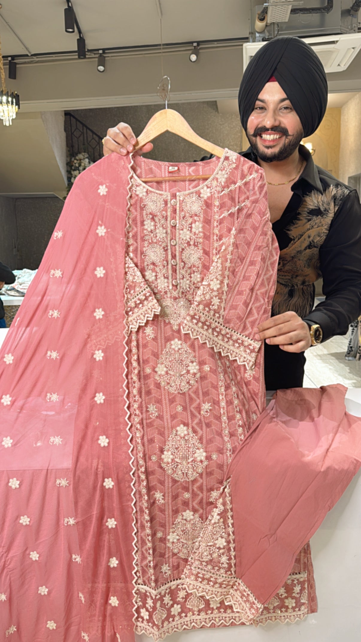 Onion Pure Cotton Embroidered Pakistani Suit with Beautiful Duppata