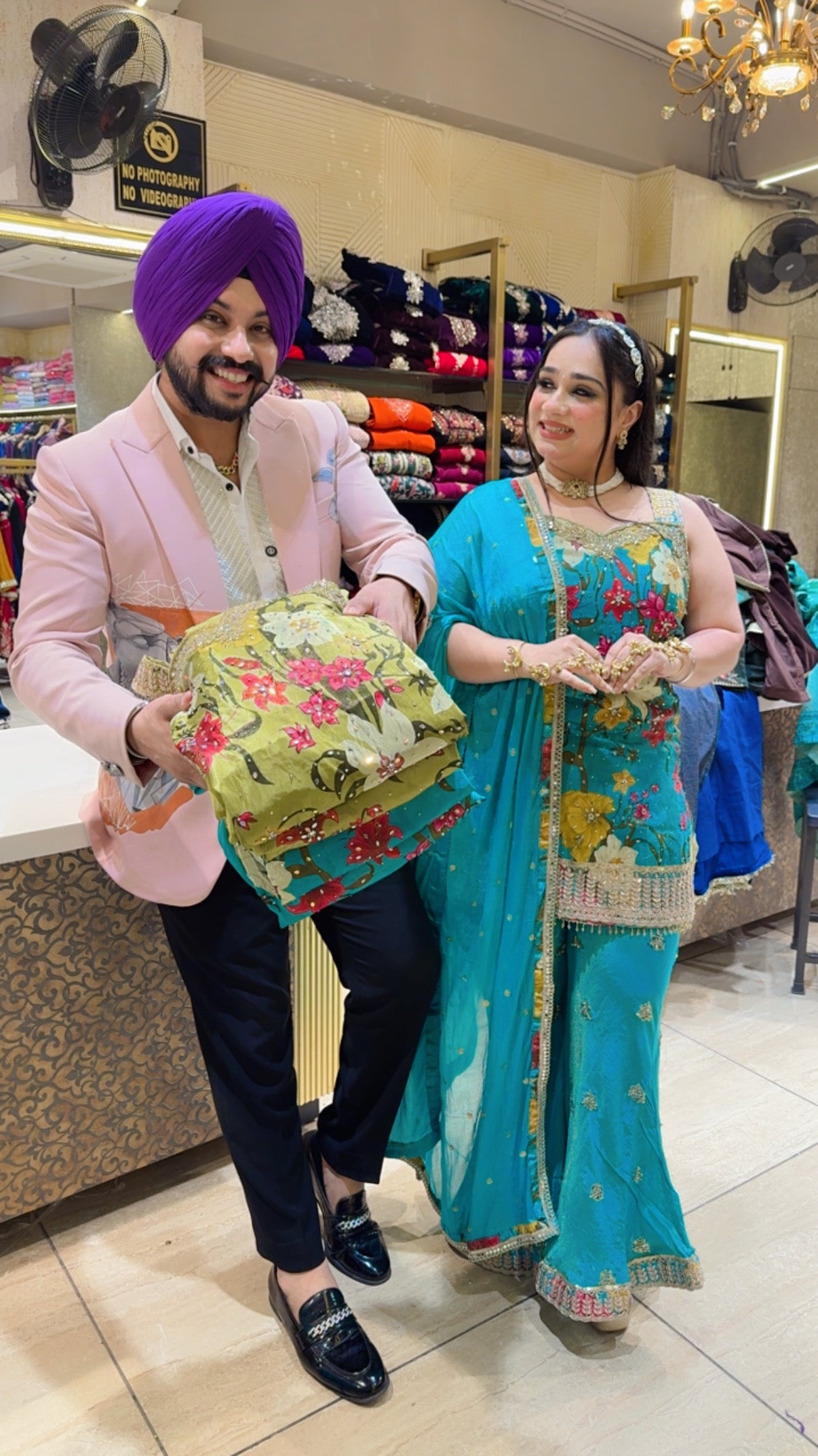 Light Firozi Floral Print party Wear Bell Bottom Suit with Beautiful Sequins Work Duppata