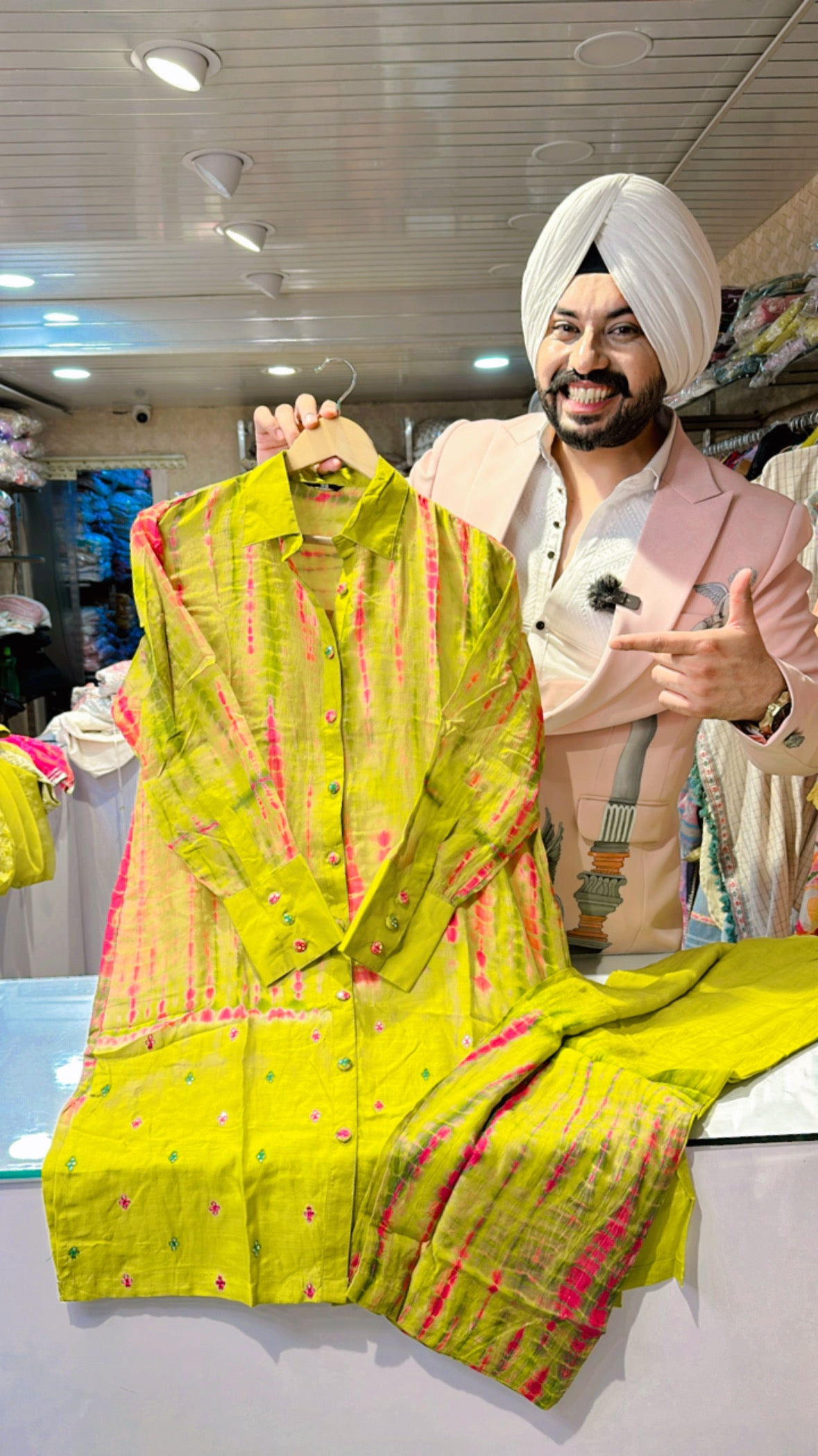 Muslin silk Tie & dye Coord set