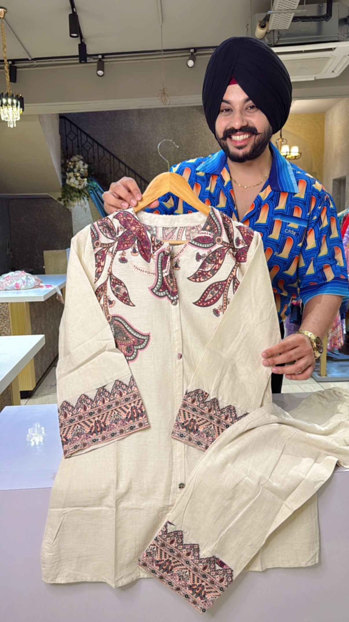 Off White & wine Soft Khaadi Digital Print Coord set