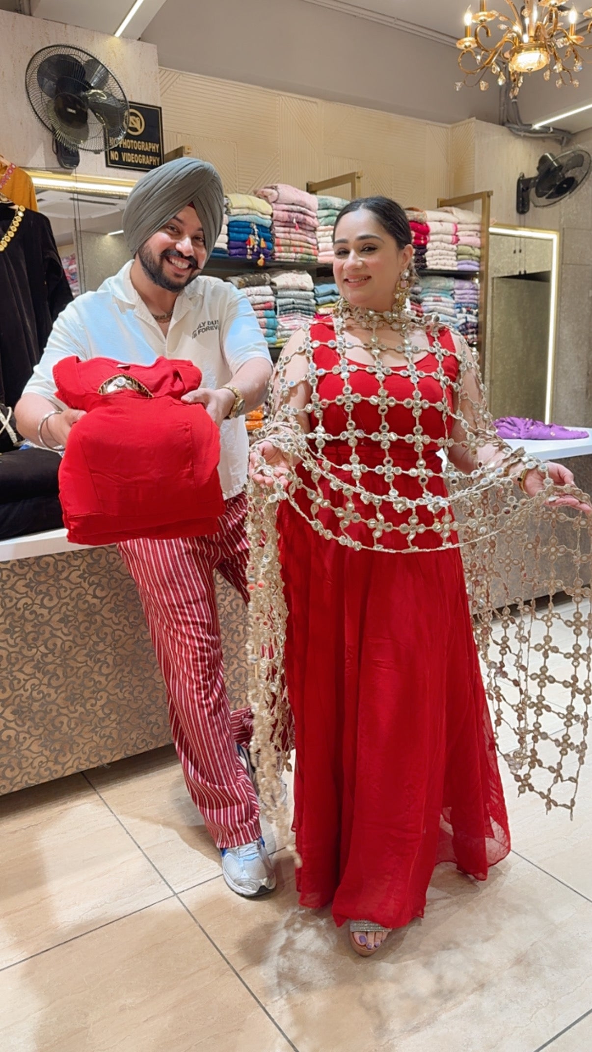 Rusty Red Georgette Backless Anarkali Gown with Heavy Designer Lace Duppata