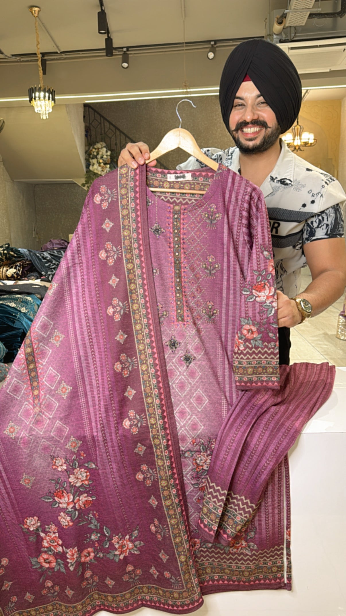 Faalsa Karachi Wool office wear suit with beautiful Duppata