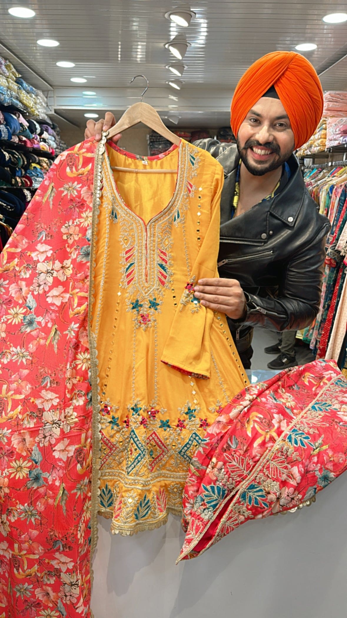 Pakistani Stich Make on Order Salwar Suit With Kachhi Jacket
