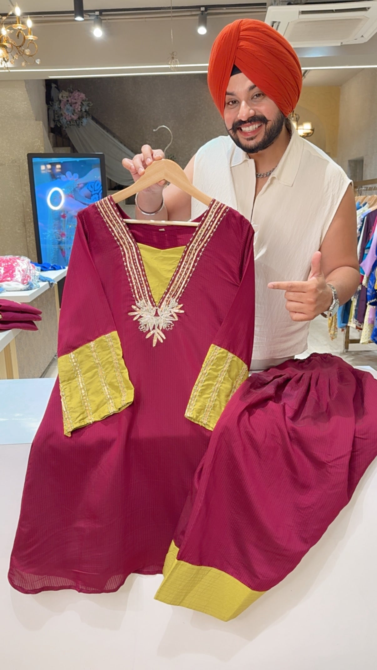 Faalsa Colour Soft silk Gotta Work Farshi Salwar Coord set